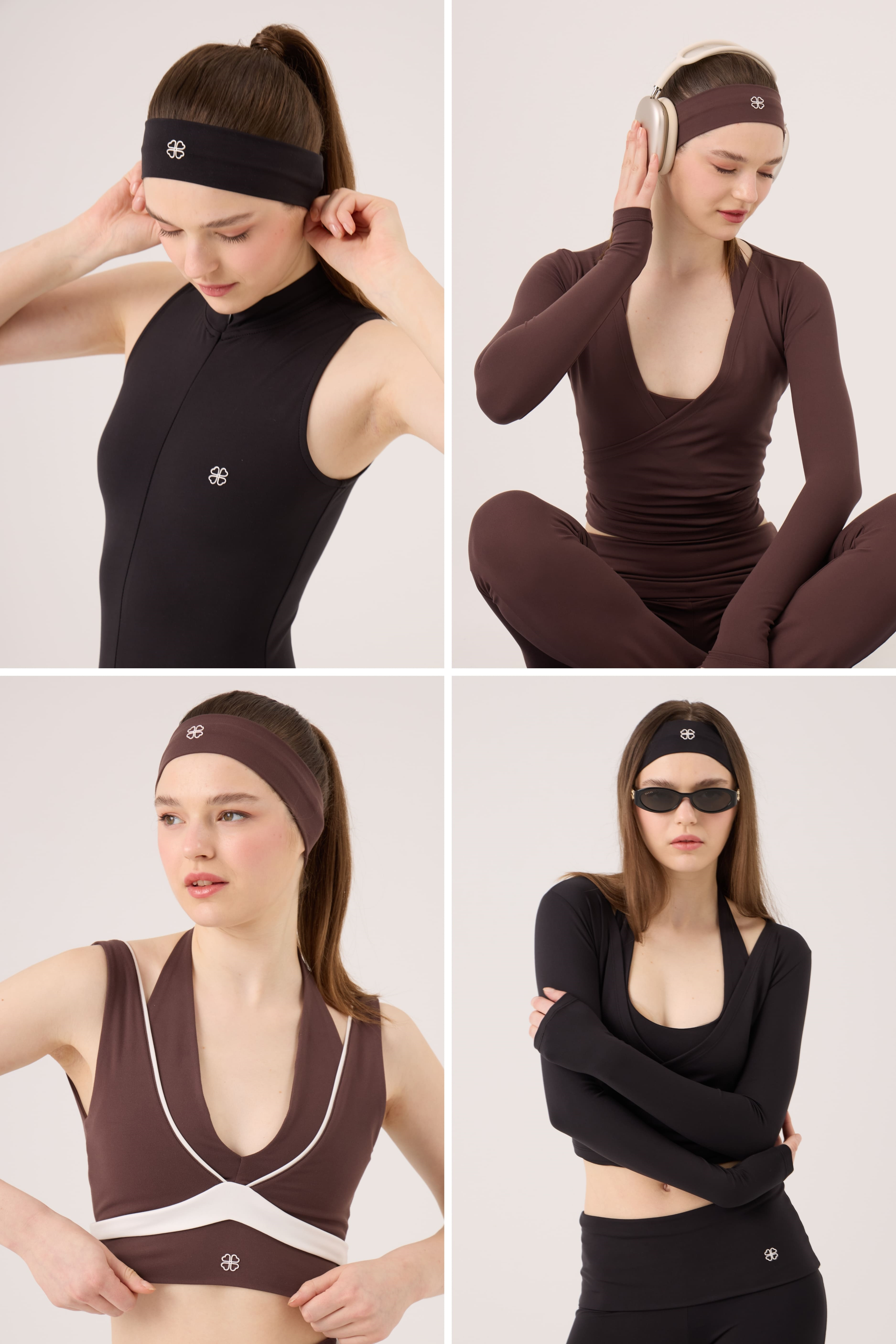 Holly Headband Black-Brown Set