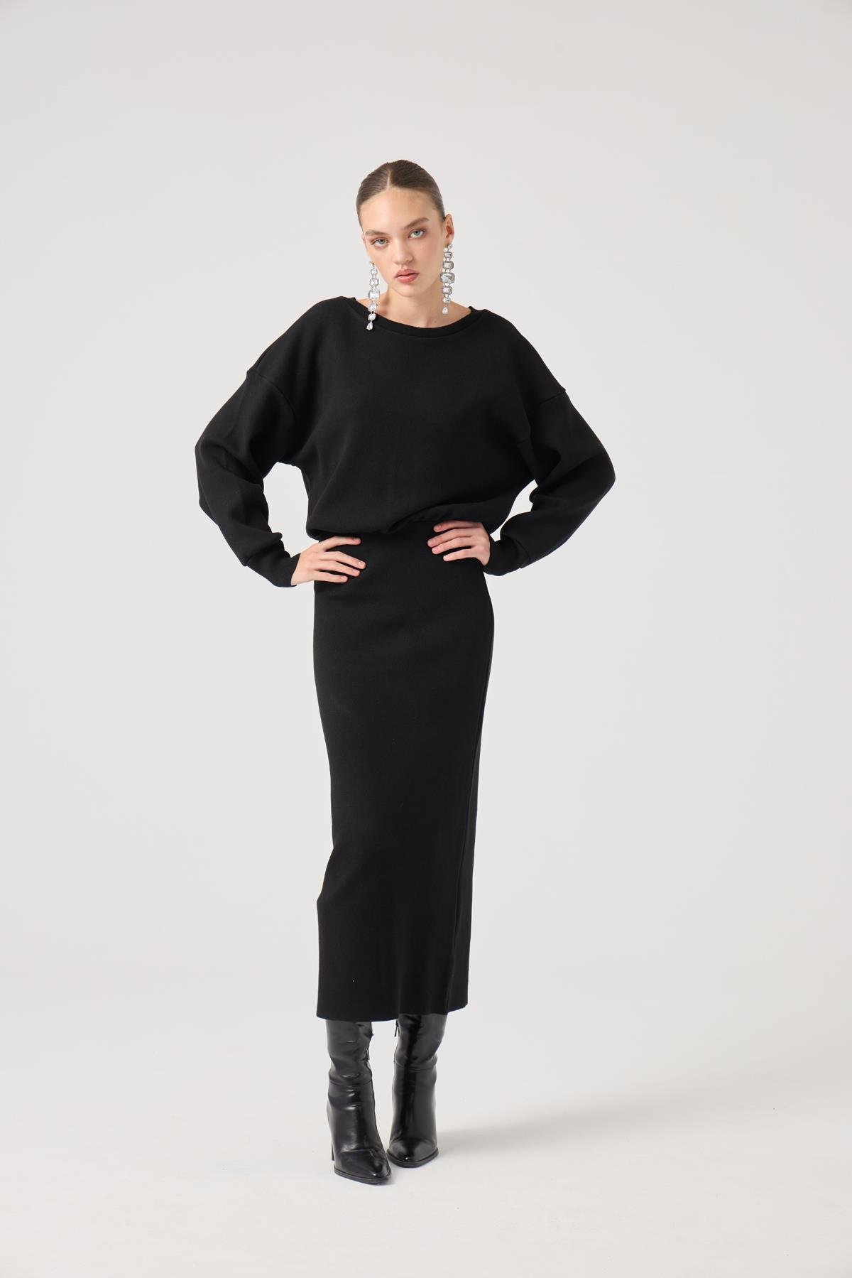 Jacey Knit Dress Black