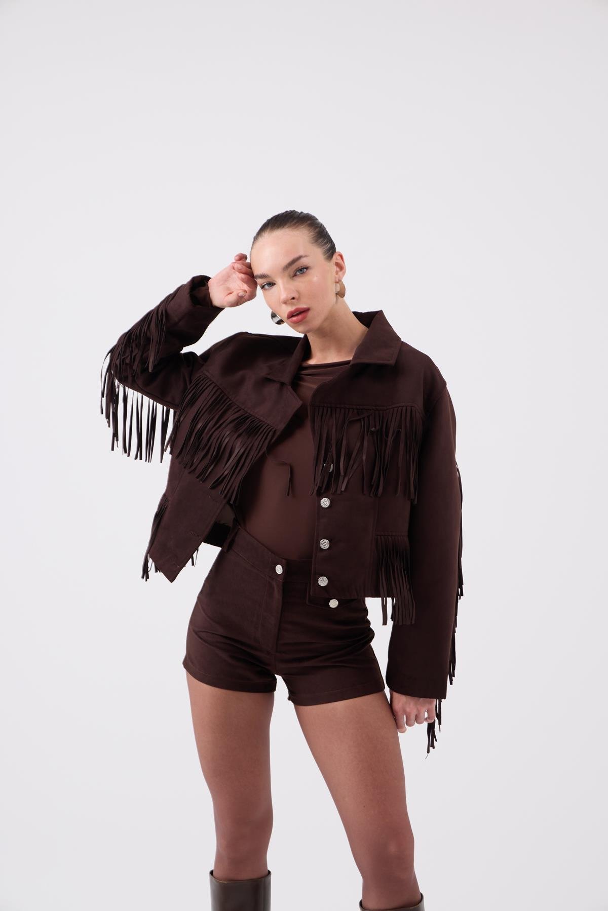 Valeri Suede Jacket Brown