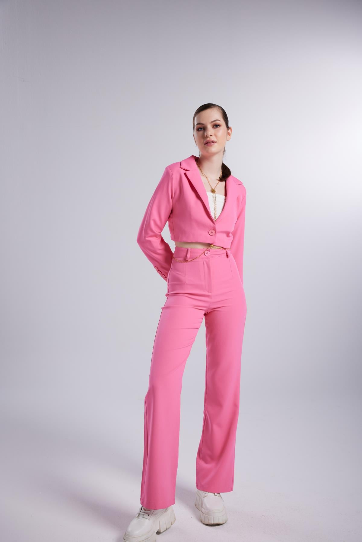 Panky Pantolon Pembe