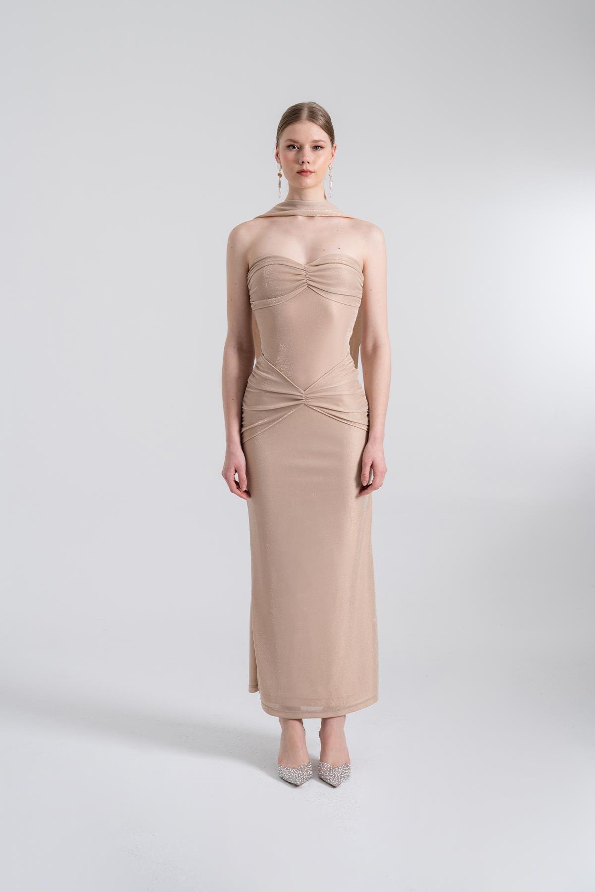 Gabrielle Dress Beige