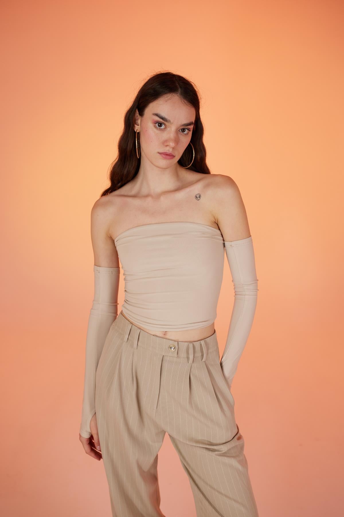 Smooth Blouse Beige