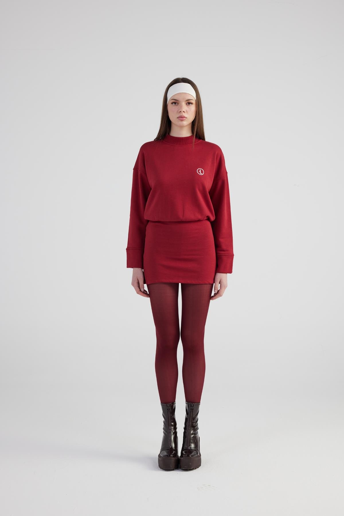 Claire Dress Claret Red