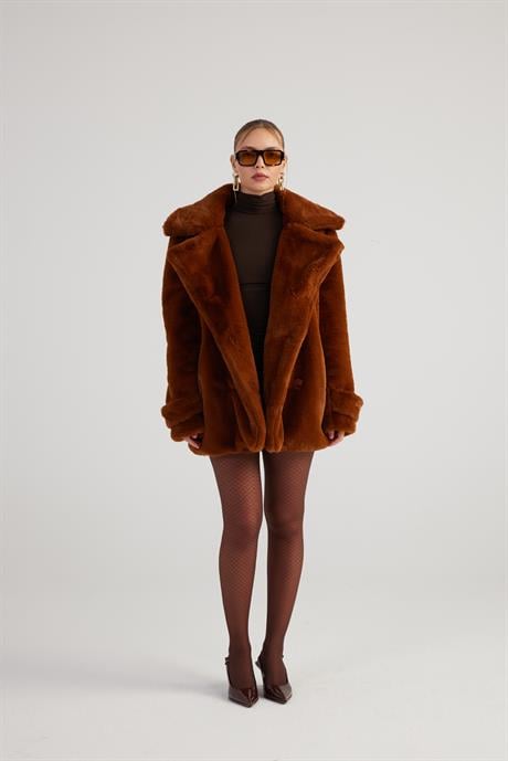 Mobby Fur Jacket Brown