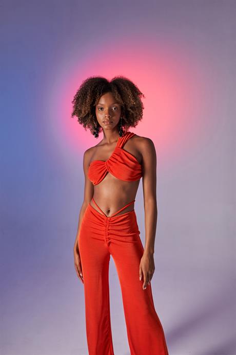 Beatrice Crop Turuncu