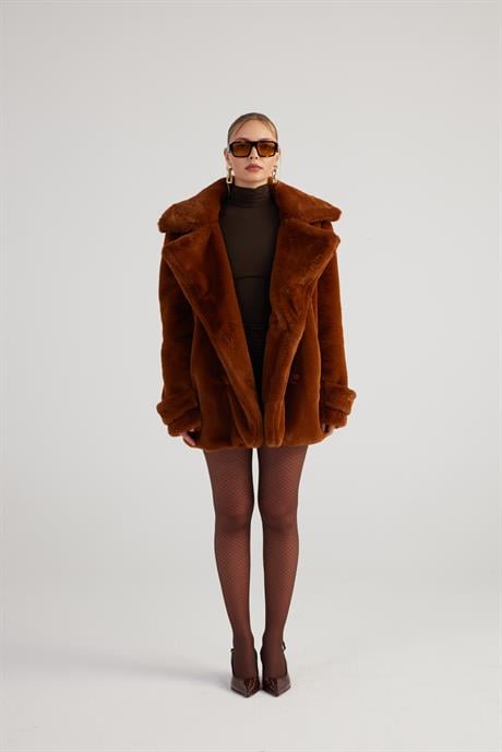Mobby Fur Jacket Brown