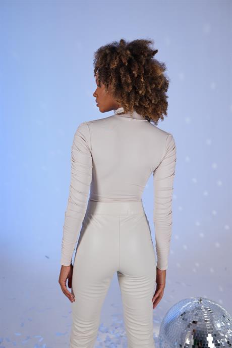 Draped Blouse Ecru