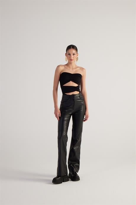 Dolores Leather Trousers Black