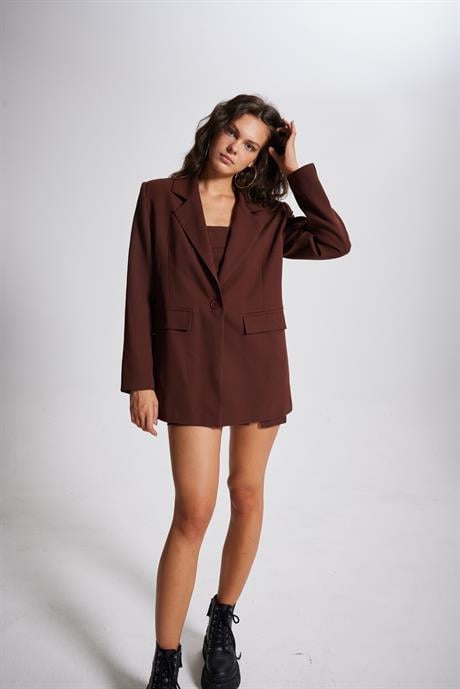 Panky Blazer Ceket Kahve