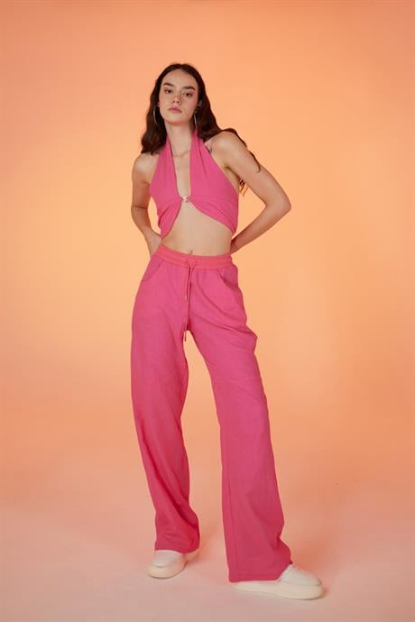 Rise Pantolon Pembe