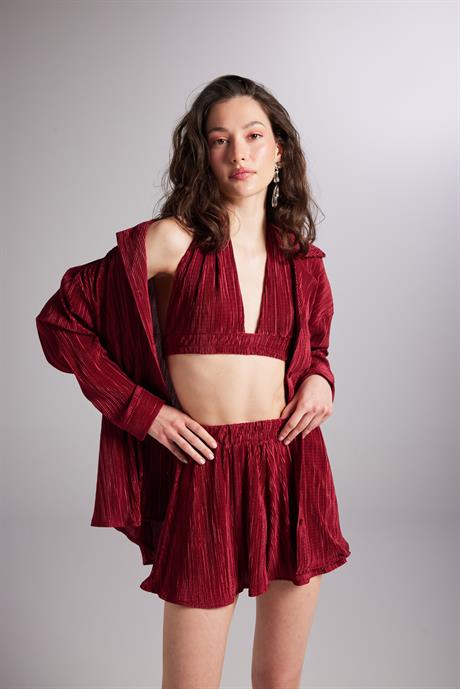 Comfy Şort Bordo