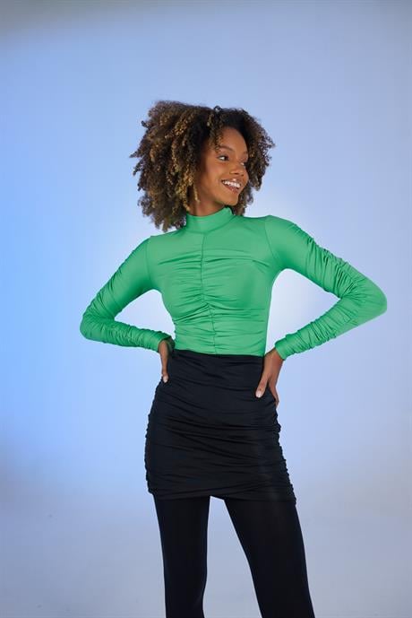 Draped Bluz Yeşil