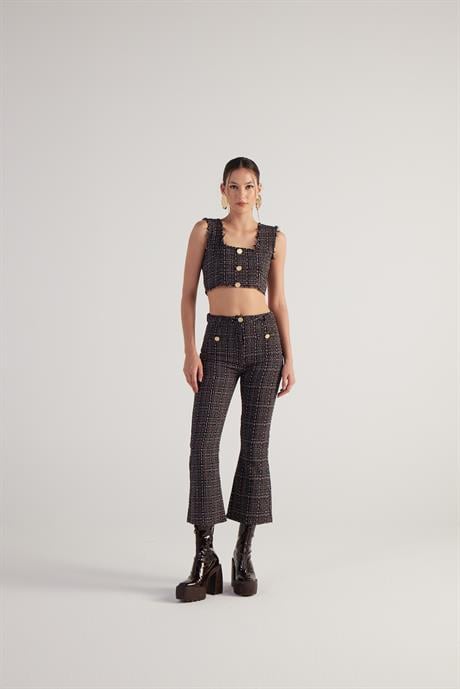 Tweed Trousers Black