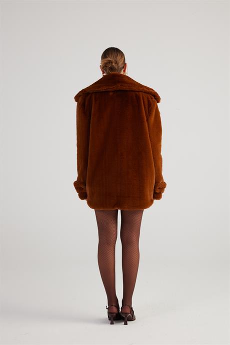 Mobby Fur Jacket Brown