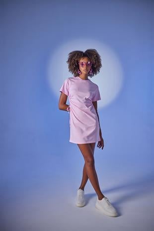 Wex Tshirt Elbise Pembe