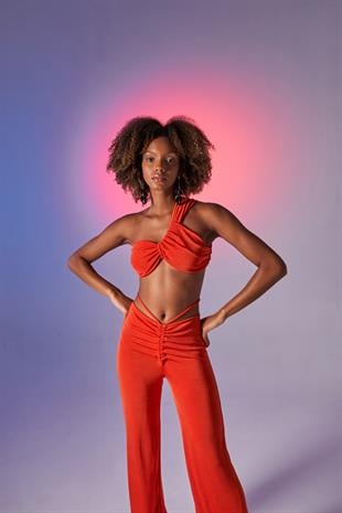 Beatrice Crop Turuncu