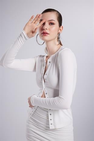 Anna Bluz Beyaz