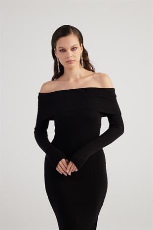 Tilda Triko Elbise Siyah