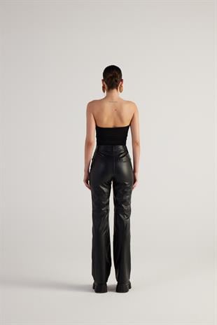 Dolores Leather Trousers Black
