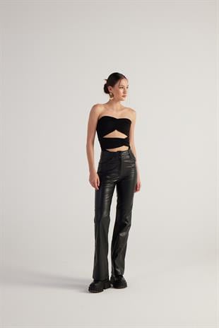 Dolores Leather Trousers Black