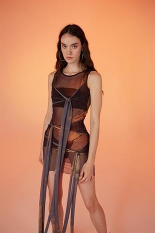 Wrap Dress Brown