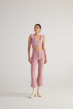 Tweed Trousers Pink