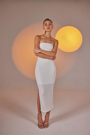 Bodycon Elbise Beyaz