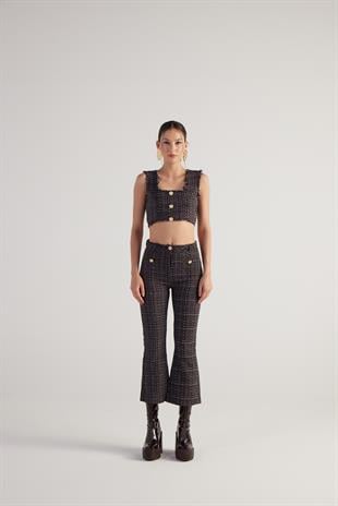 Tweed Trousers Black