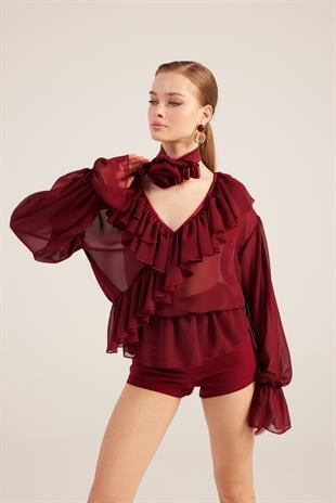 Sassy Shirt Burgundy