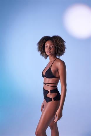 Delphi Yüksek Bel Bikini Altı Siyah