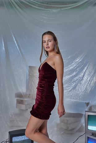 Lara Elbise Bordo