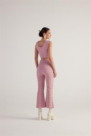 Tweed Büstiyer Pembe