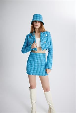 Tweed Etek Mavi