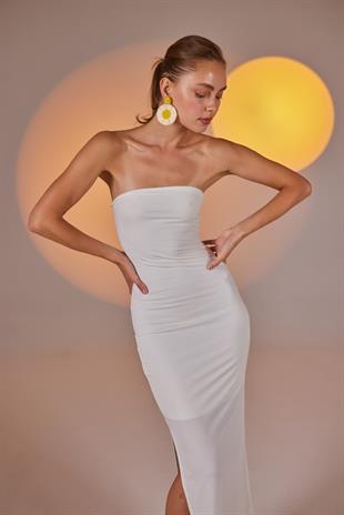 Bodycon Elbise Beyaz