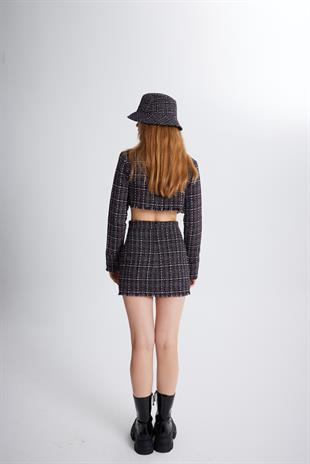 Tweed Etek Siyah