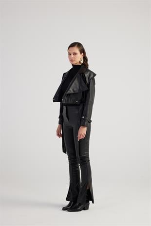 Neeko Leather Trousers Black