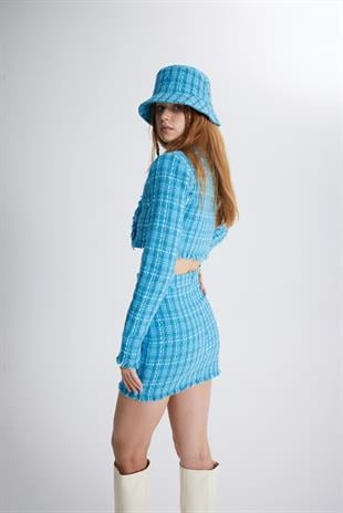 Tweed Etek Mavi