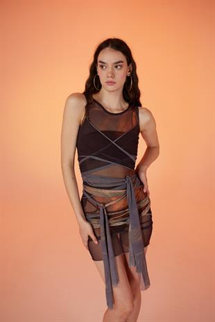 Wrap Dress Brown