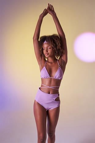 Delphi Yüksek Bel Bikini Altı Lila