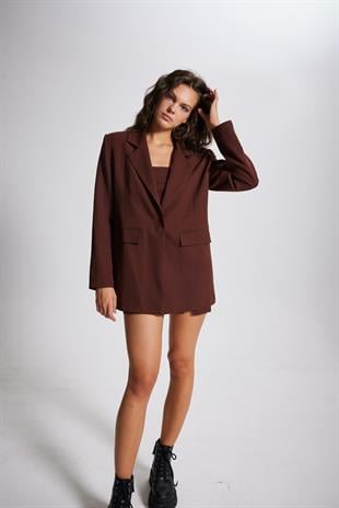 Panky Blazer Ceket Kahve