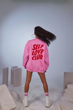 Fluffy Sweatshirt Pembe