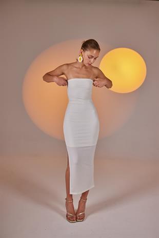 Bodycon Elbise Beyaz