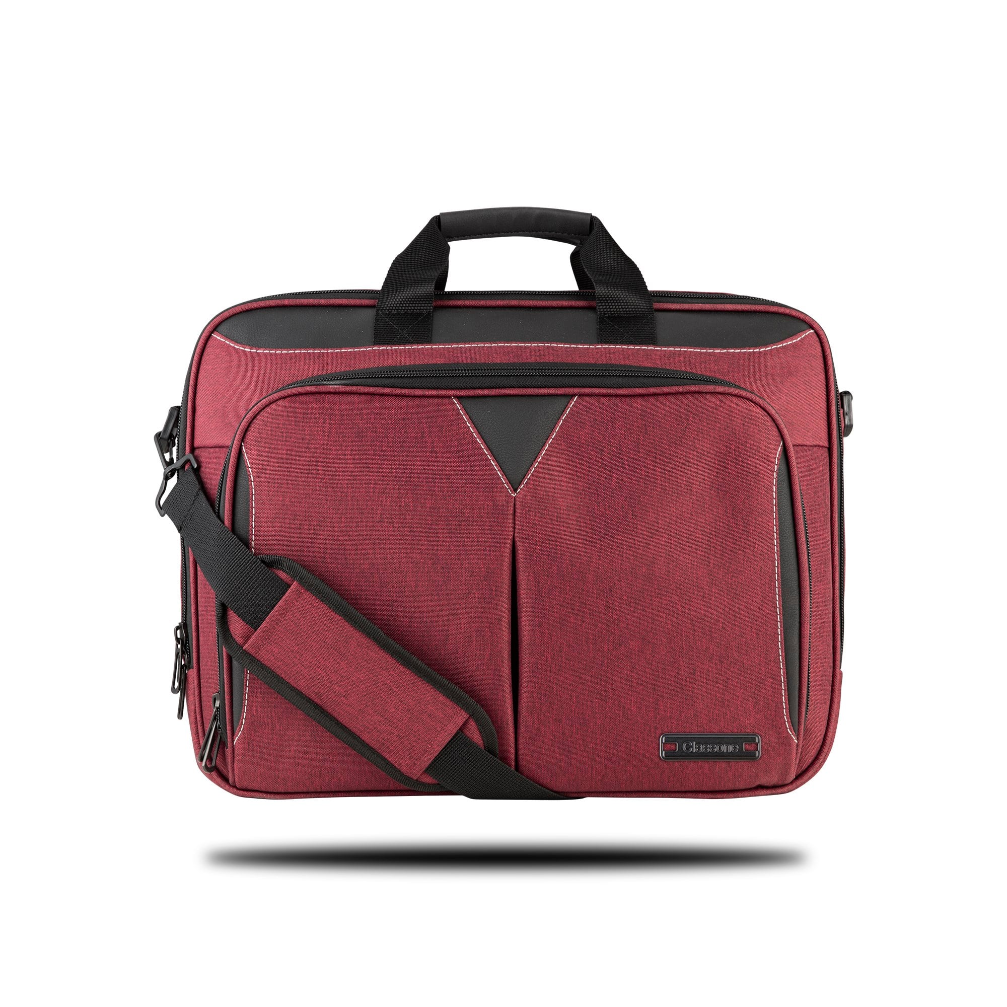 Classone VP3405 Taranto Serisi 14 inch WTXpro Su Geçirmez Kumaş Laptop El Çantası -Bordo