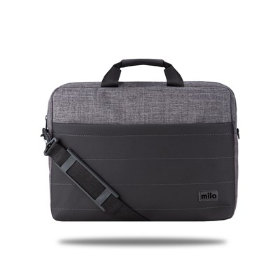 Mila T104 Business serisi WTXpro Su Geçirmez Kumaş, Su Geçirmez Fermuar 15.6 inch uyumlu Macbook , Laptop , Notebook Taşıma Çantası -Gri