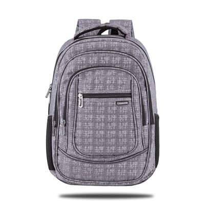 Classone BP-L206 Palermo Serisi WTXpro Su Geçirmez Kumaş 15,6 inch Sırt Çantası – Kareli Gri