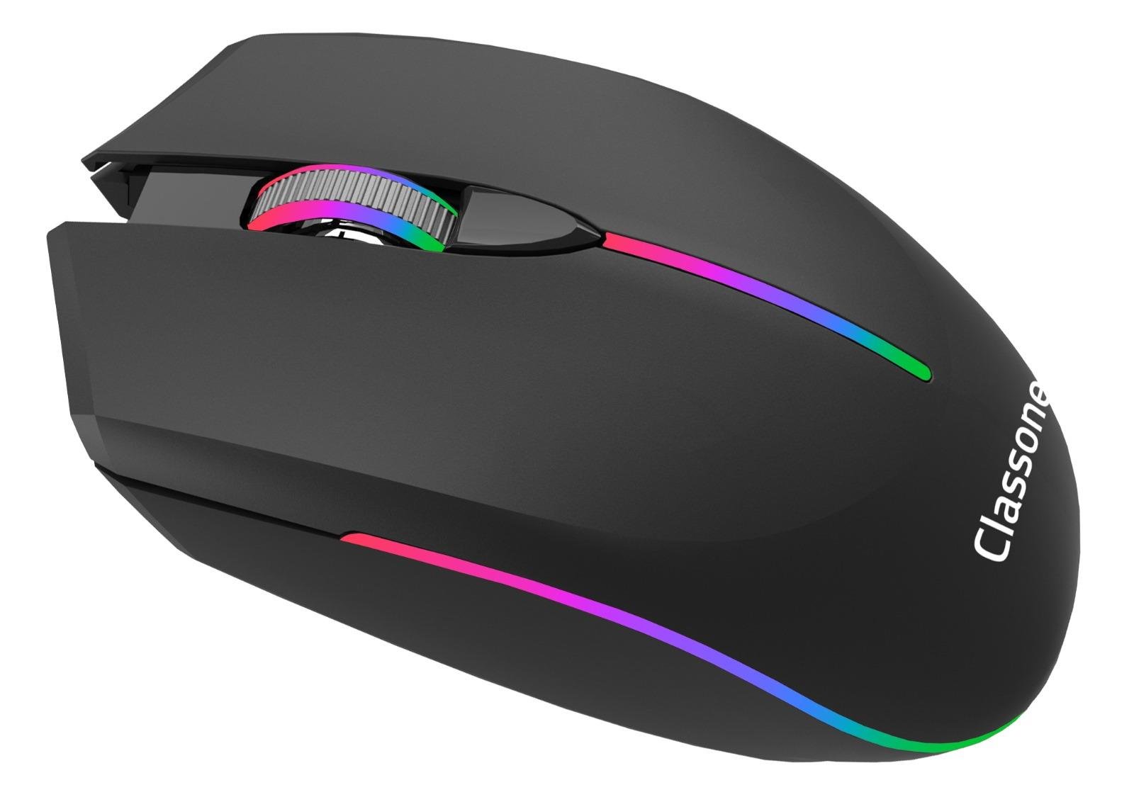 Classone CRGB100 2.4 Ghz Rgb Işıklı, Efektli, Rf Kablosuz, Bluetooth Mouse – Siyah