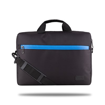 Classone W-TX10 Serisi WTXpro Su Geçirmez Kumaş, Su Geçirmez Fermuar W-TX10FM 15.6 inch Uyumlu Macbook, Notebook, Laptop, Tablet Taşıma Çantası-Siyah/Mavi