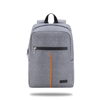 Classone WTX506GT Pro 15.6 inch uyumlu WTXpro Su Geçirmez Kumaş, Su Geçirmez Fermuar, Macbook , Laptop , Notebook Sırt Çantası -Gri/Turuncu