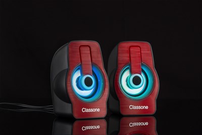 Classone X1 Red RGB Gaming Hoparlör - Kırmızı