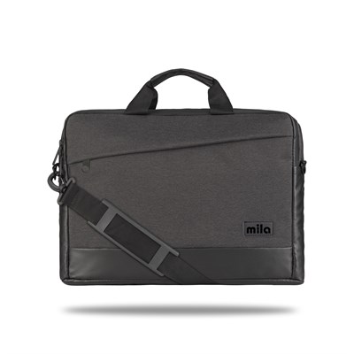 Mila ML-T504, Viena Serisi WTXpro Su Geçirmez Kumaş, Su Geçirmez Kumaş 15.6 inch uyumlu Macbook, Macbook air,Laptop, Notebook Taşıma Çantası – Koyu Gri